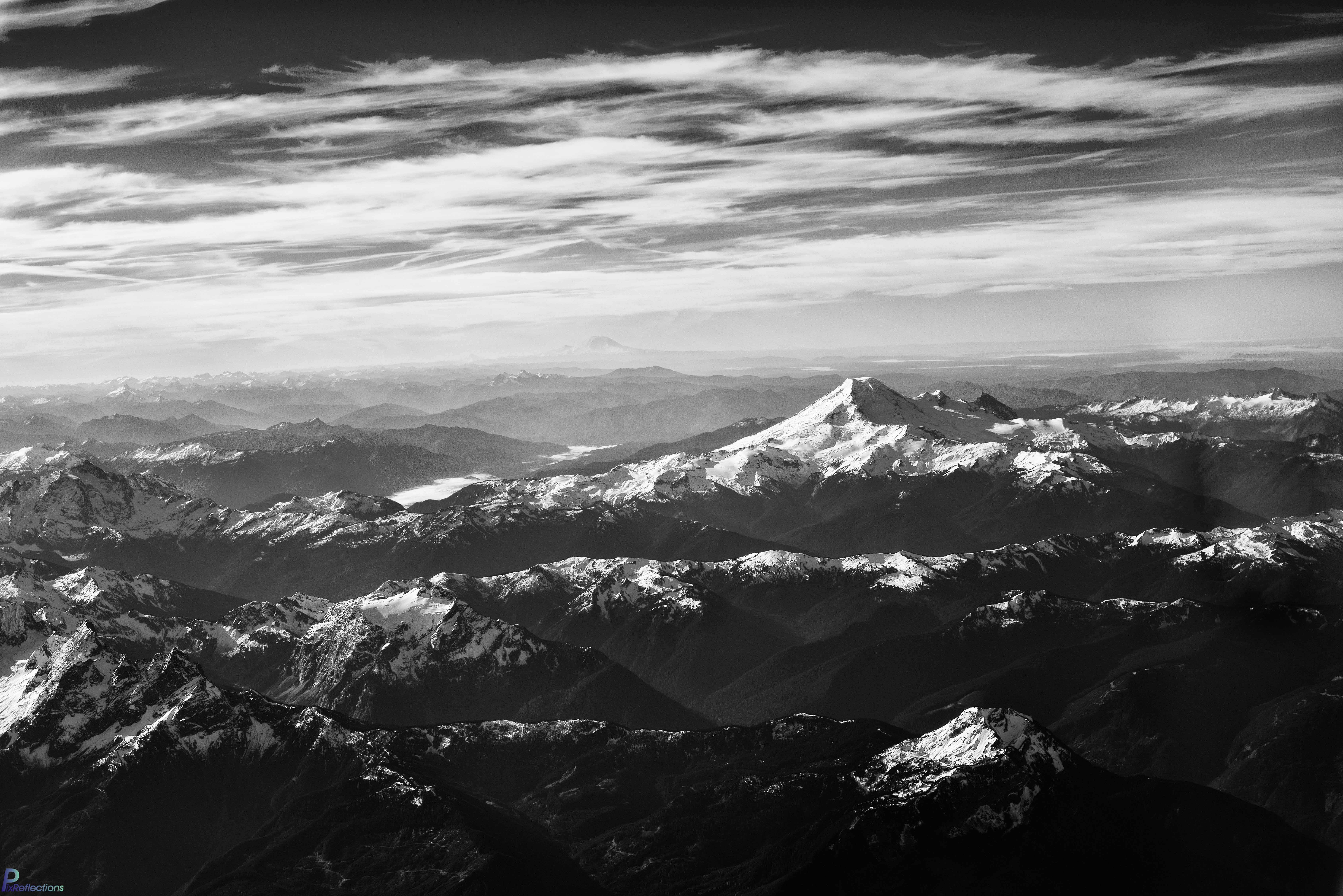 airplane view mountains