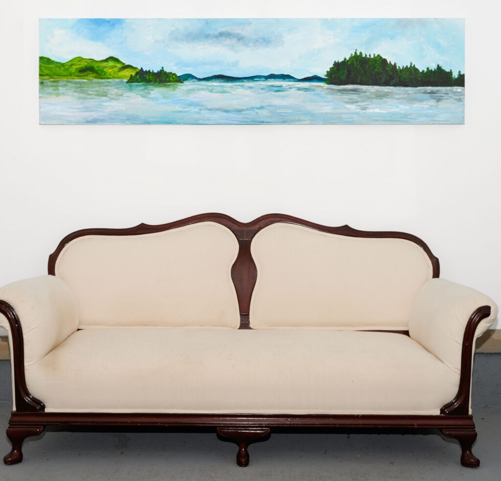 painting of gwaii haanas island by Jacqui Austin