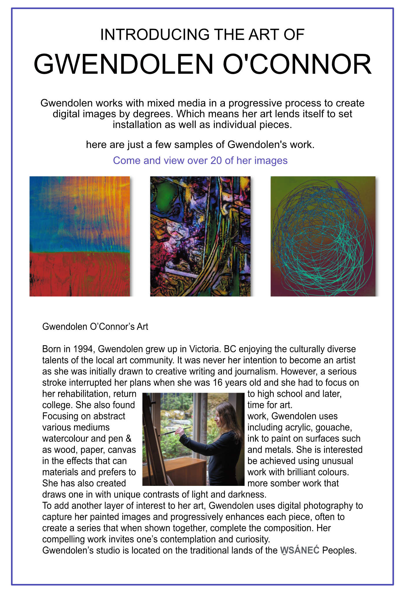 web page Gwendolen O'Connor