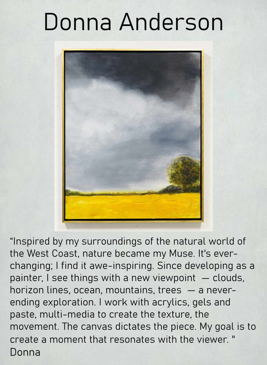 The Sentinels Field oil painting by Donna Anderson