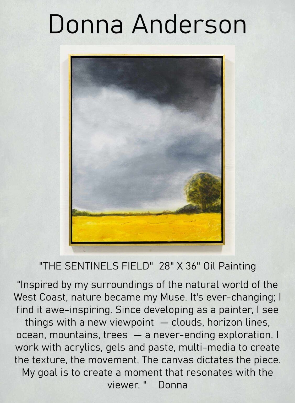 The Sentinels Field painting by Donna Anderson